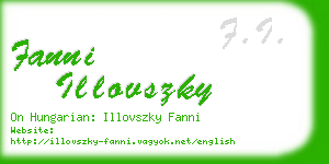 fanni illovszky business card